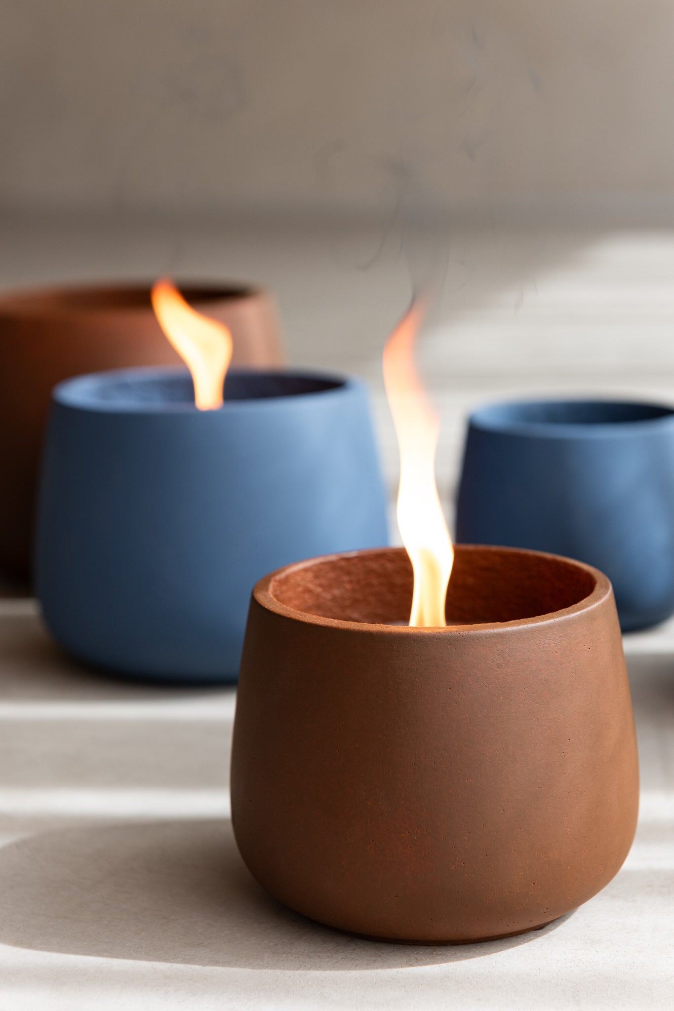 Buitenkaars Cyra Cement Blauw Medium-31 uur