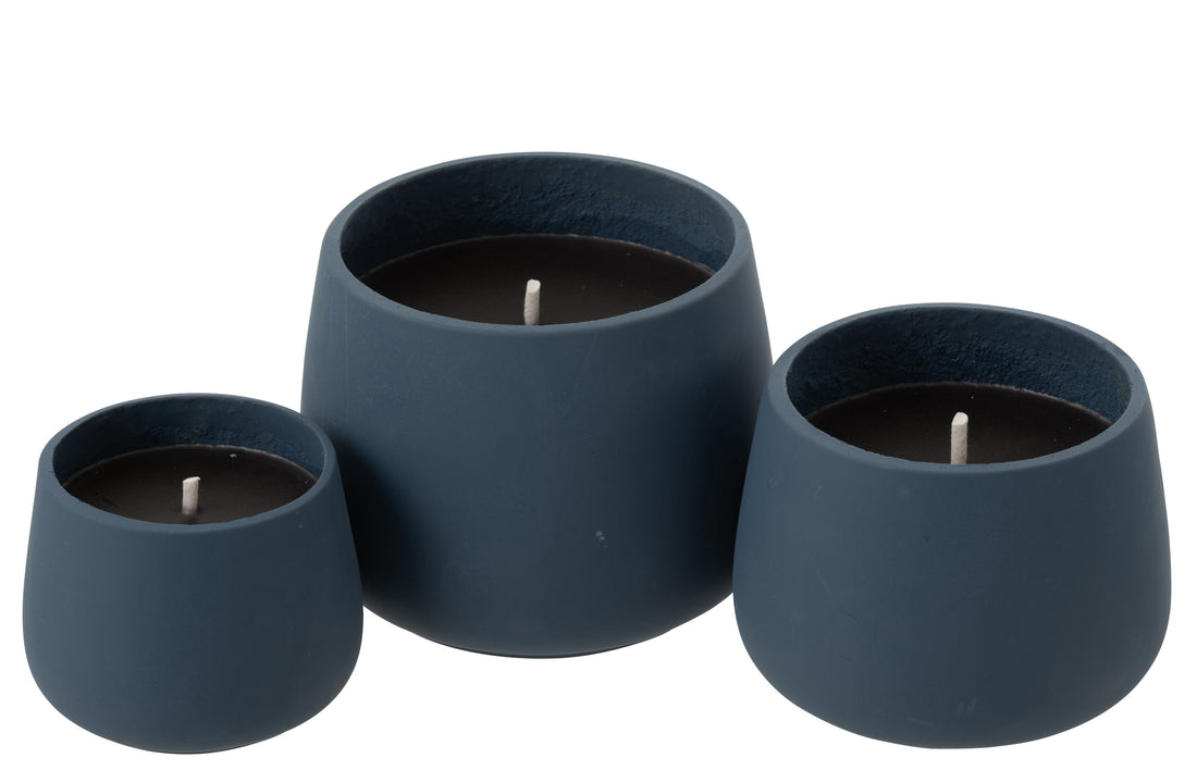 Buitenkaars Cyra Cement Blauw Groot - 48 uur