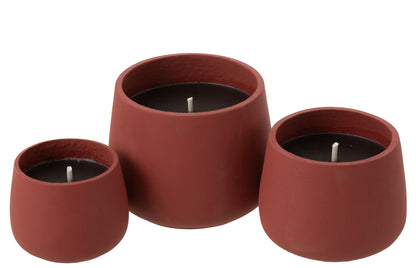 Buitenkaars Cyra Cement Rood Groot - 48 uur
