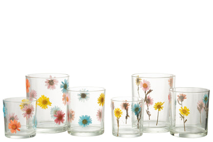 Orkaan Posy Groot Glas Mix Assortiment Van 2