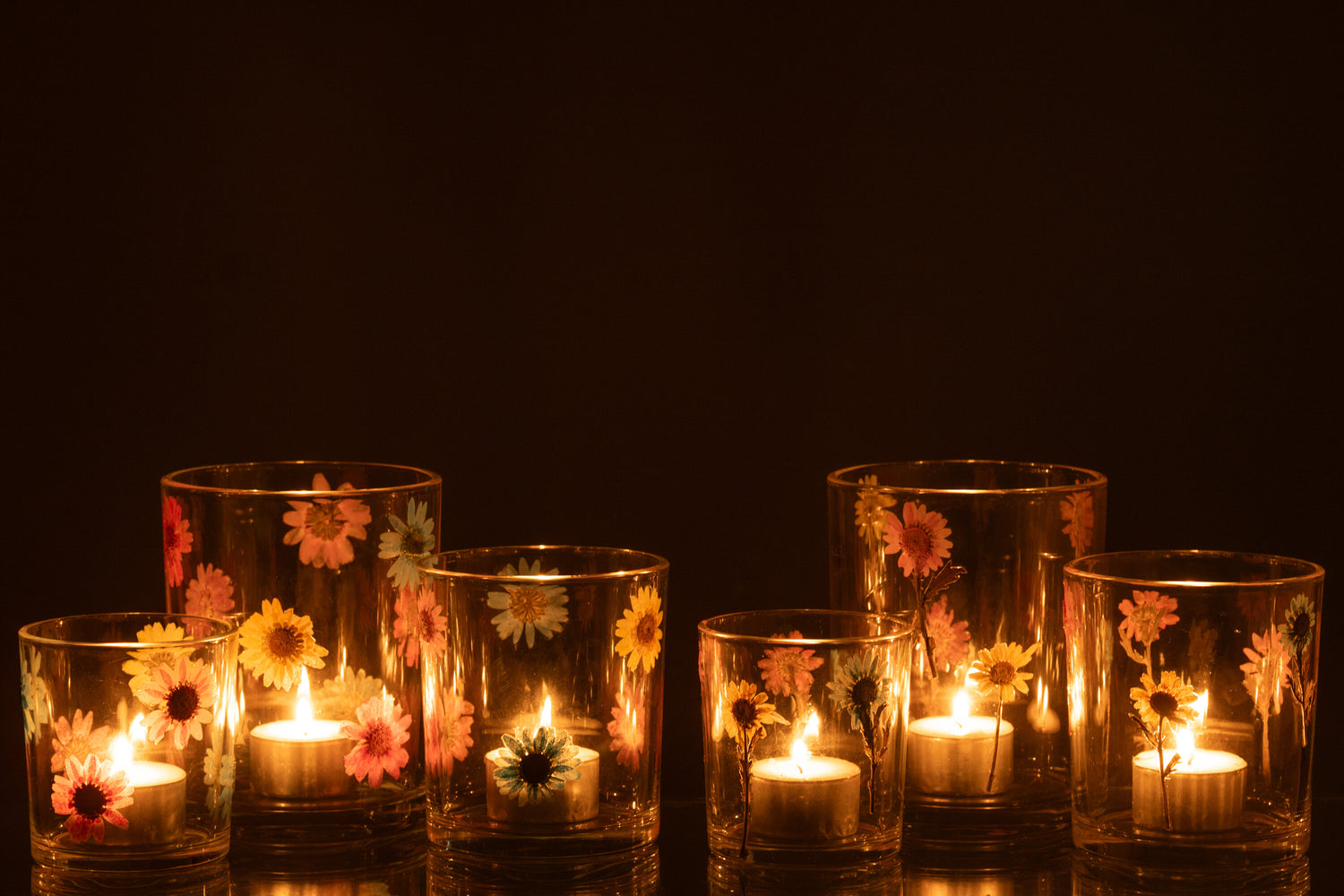 Orkaan Posy Groot Glas Mix Assortiment Van 2