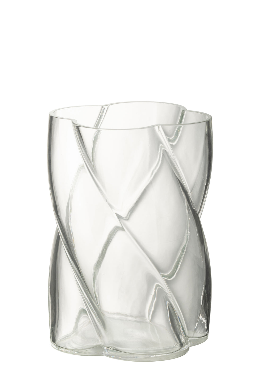Vaas Swirly Glas Transparant Klein