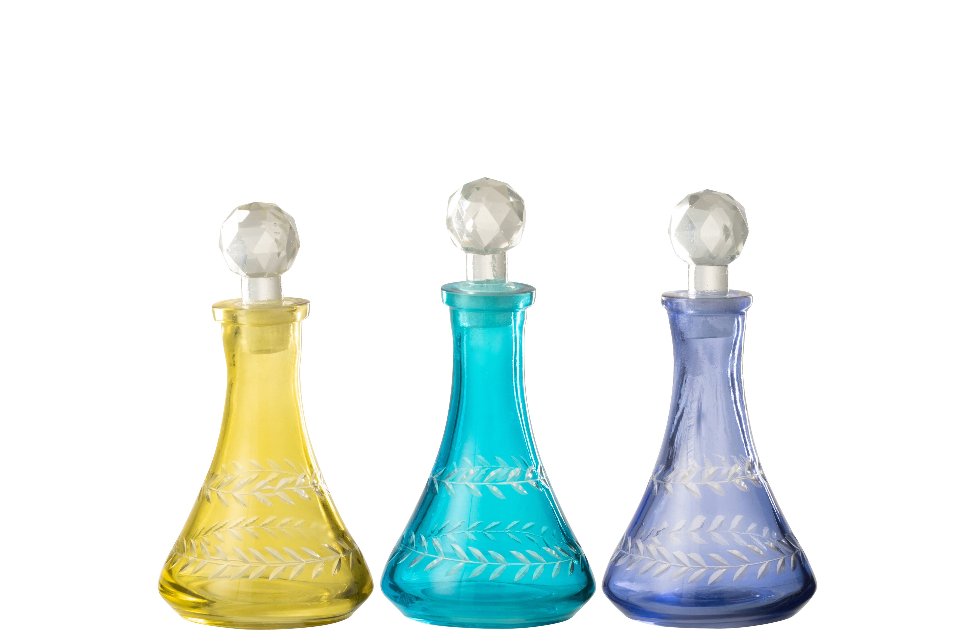 Decoratieve flessen Tarifa glas mix medium assortiment van 3