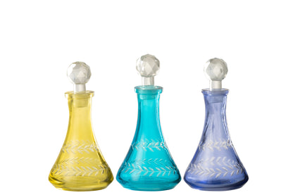 Decoratieve flessen Tarifa glas mix medium assortiment van 3