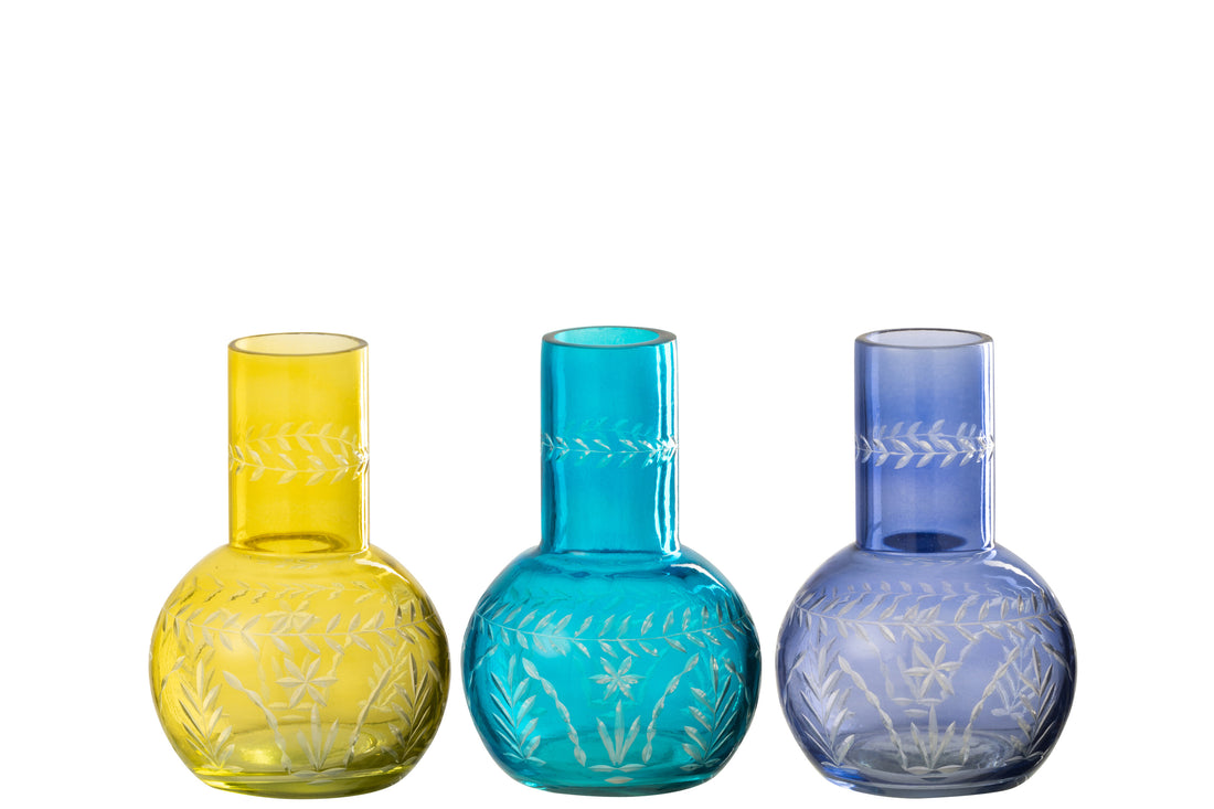 Kalebas Vaas Tarifa Glas Mix Assortiment Van 3