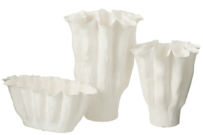 Vaas Calyx Ceramic White Large