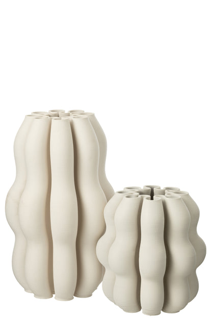 Vaas Naos Keramiek Beige Groot
