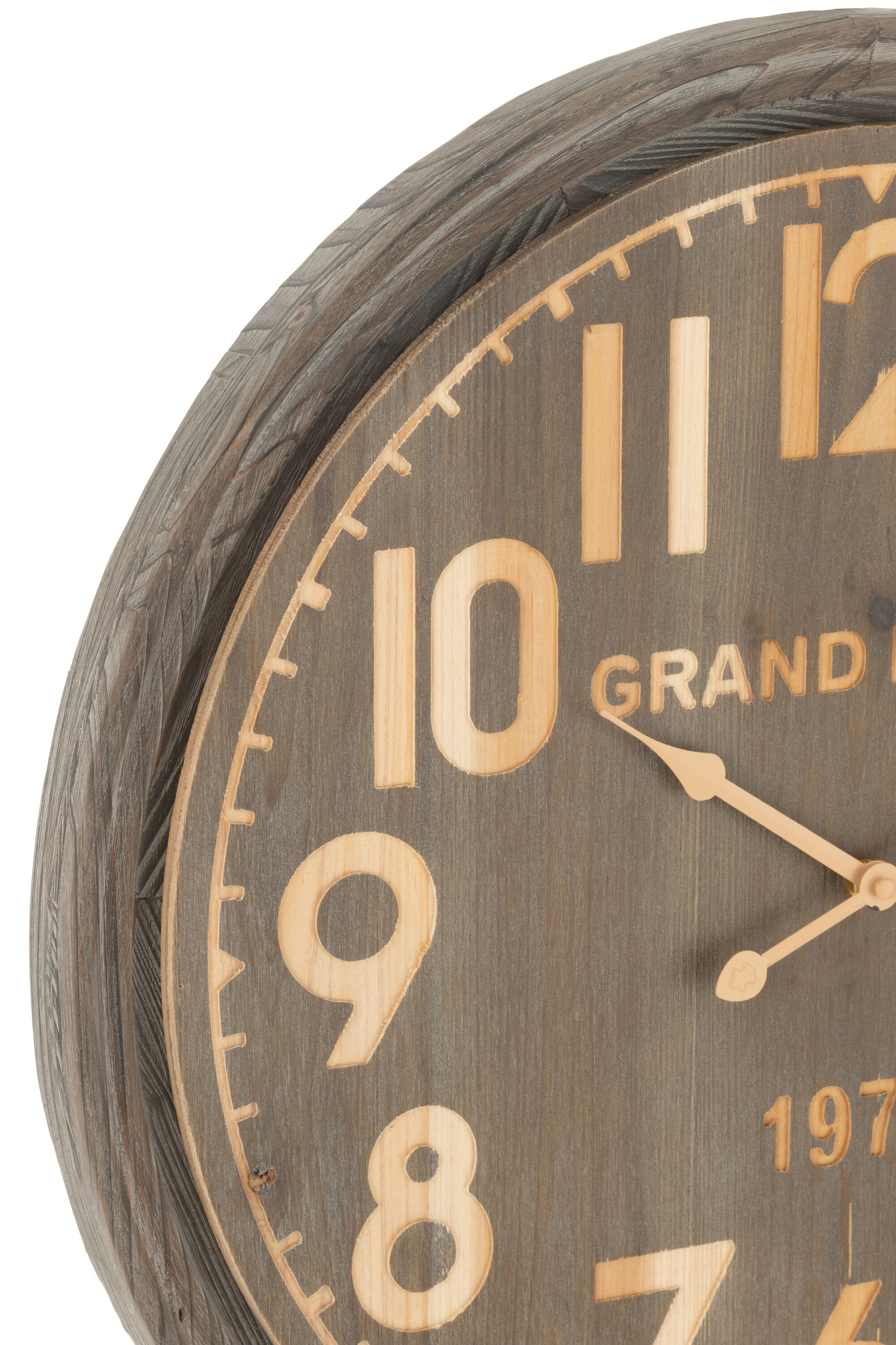 Wandklok Grand Hotel Mdf Donker Natuurlijk Klein