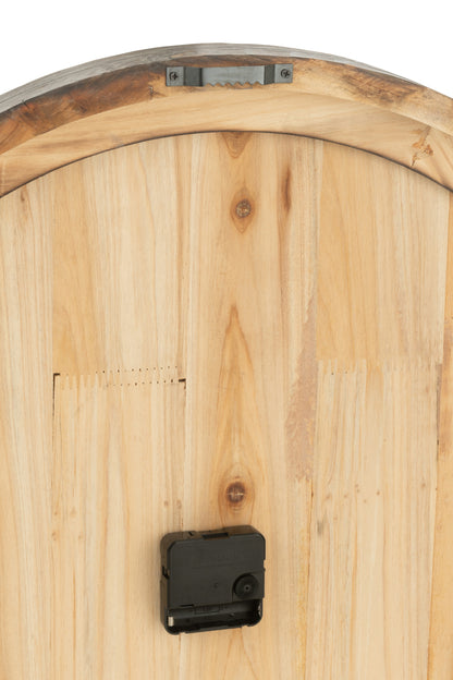 Wandklok Grand Hotel Mdf Donker Natuurlijk Klein