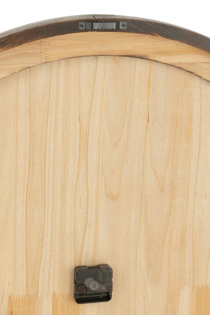 Wandklok Grand Hotel Mdf Donker Natuurlijk Groot