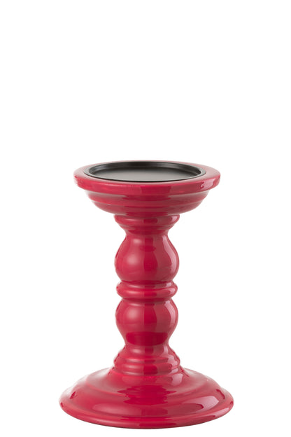 Kaarsenhouder Dumbbel Mangohout Fuchsia