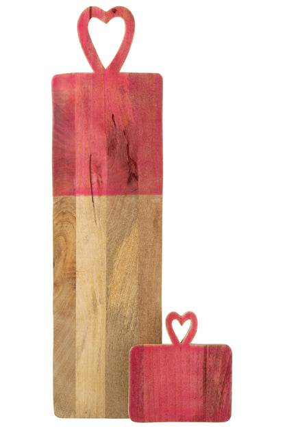 Serveerplank Lang Mangohout Roze