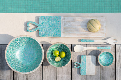 Kom Mosaic Mangohout Groen Klein