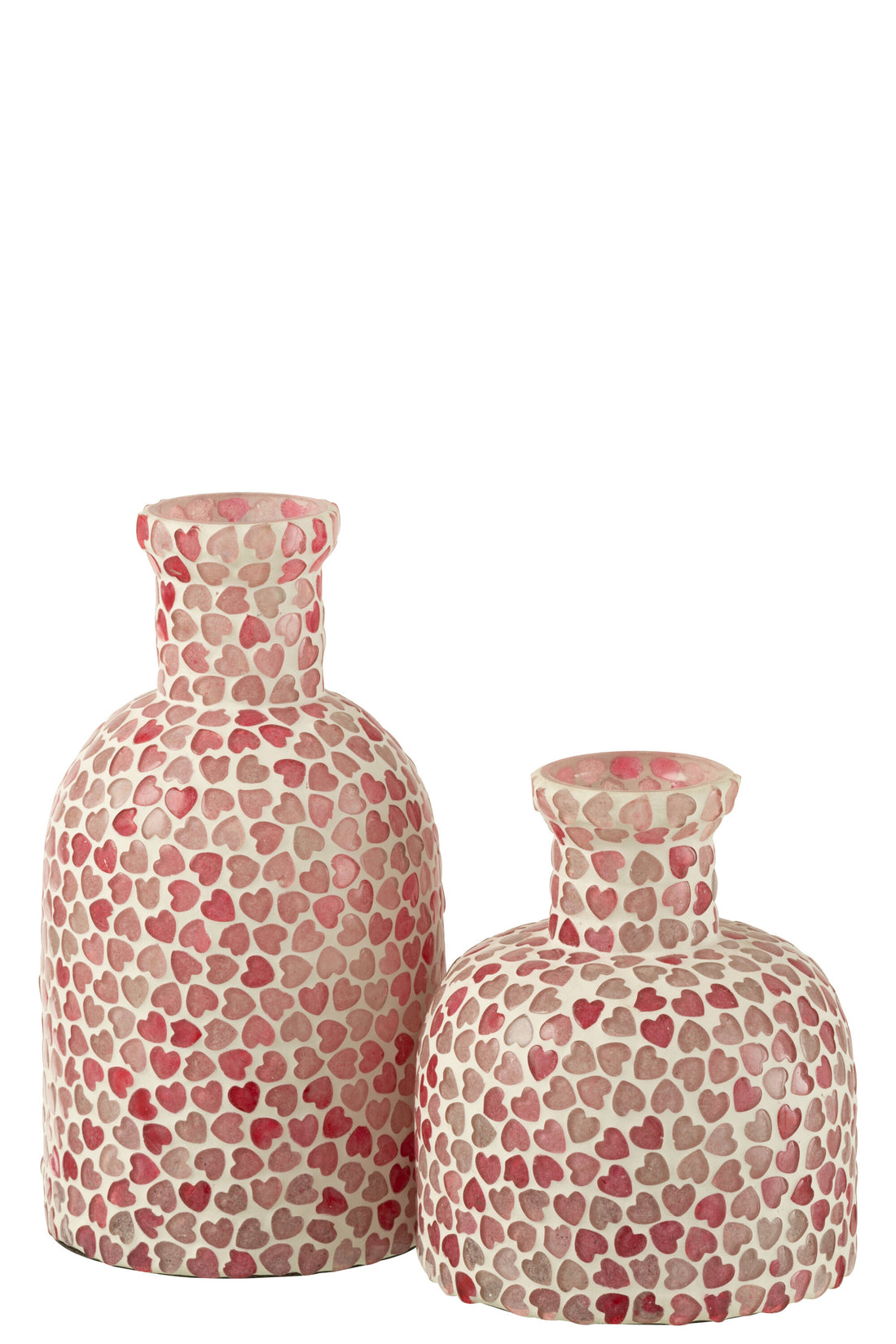 Hart Mozaïek Glas Roze Groot