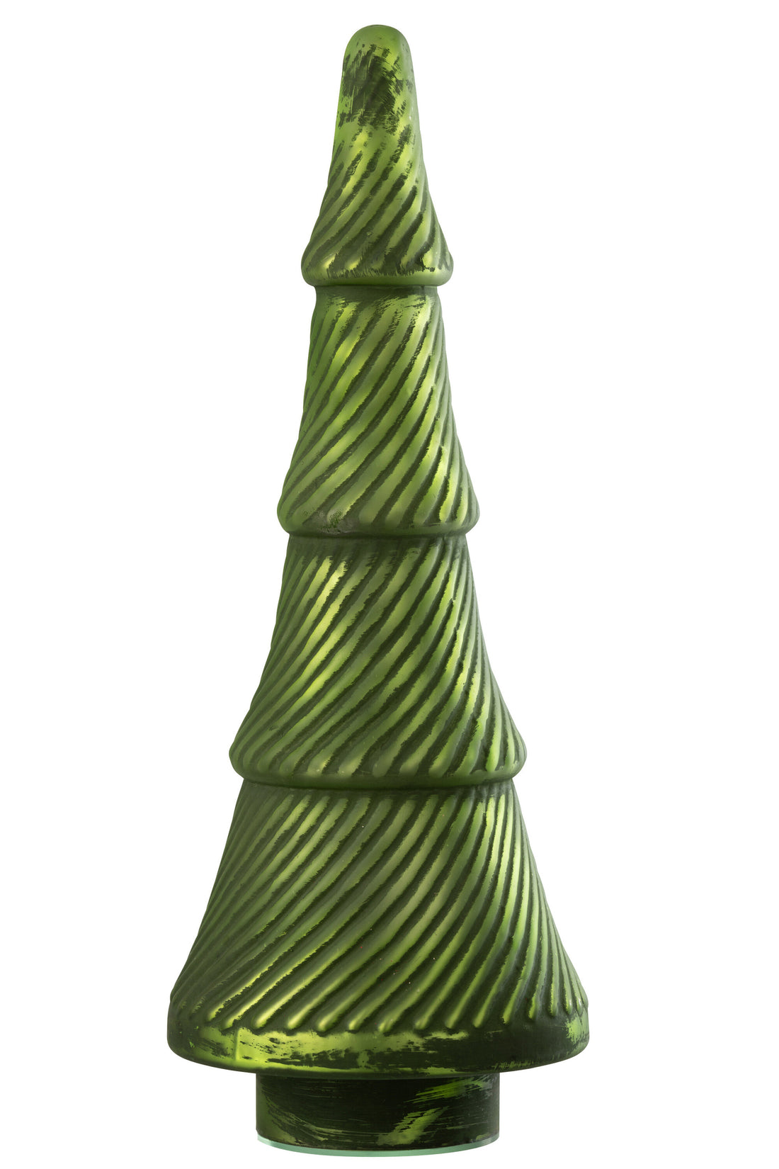 Kerstboom Geoxideerd Geribbeld Glas Groen Groot
