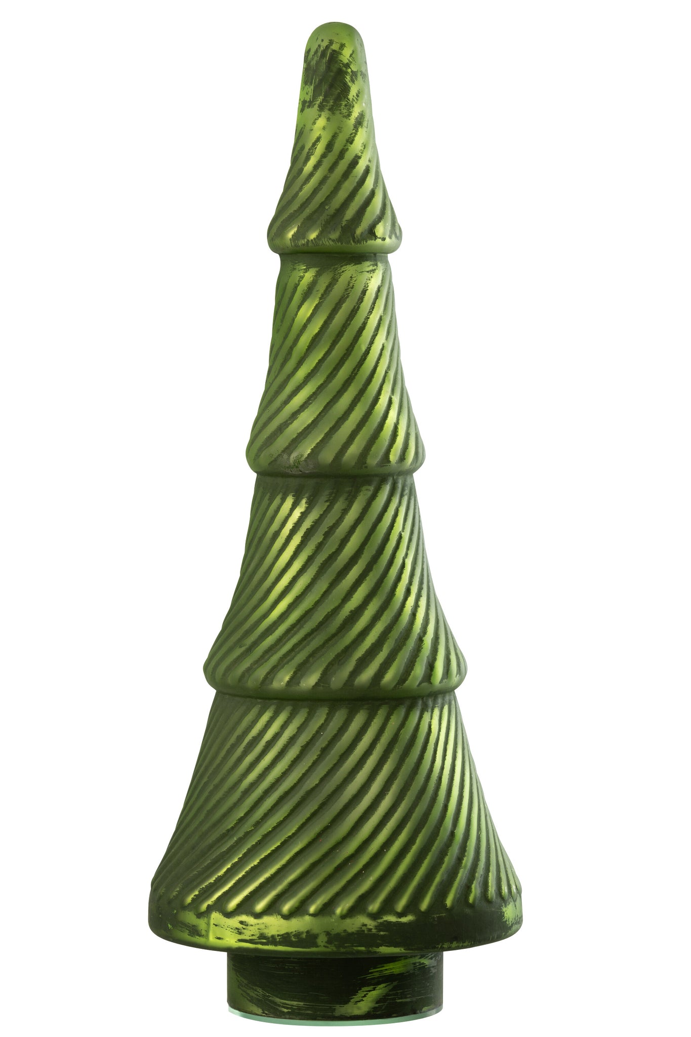 Kerstboom Geoxideerd Geribbeld Glas Groen Groot