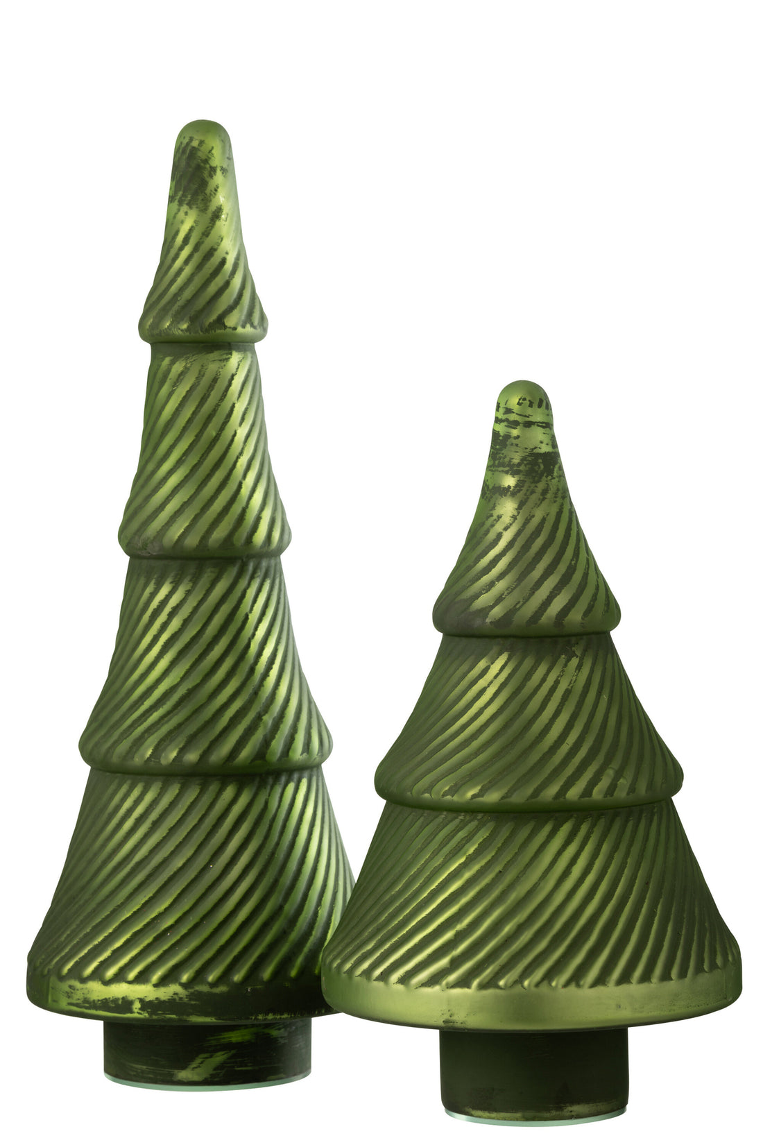 Kerstboom Geoxideerd Geribbeld Glas Groen Groot