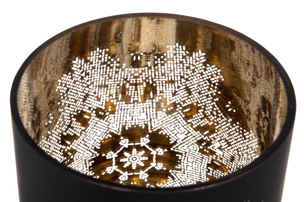 Geurkaars Boom Geribbeld Glas Kerst Rood Klein