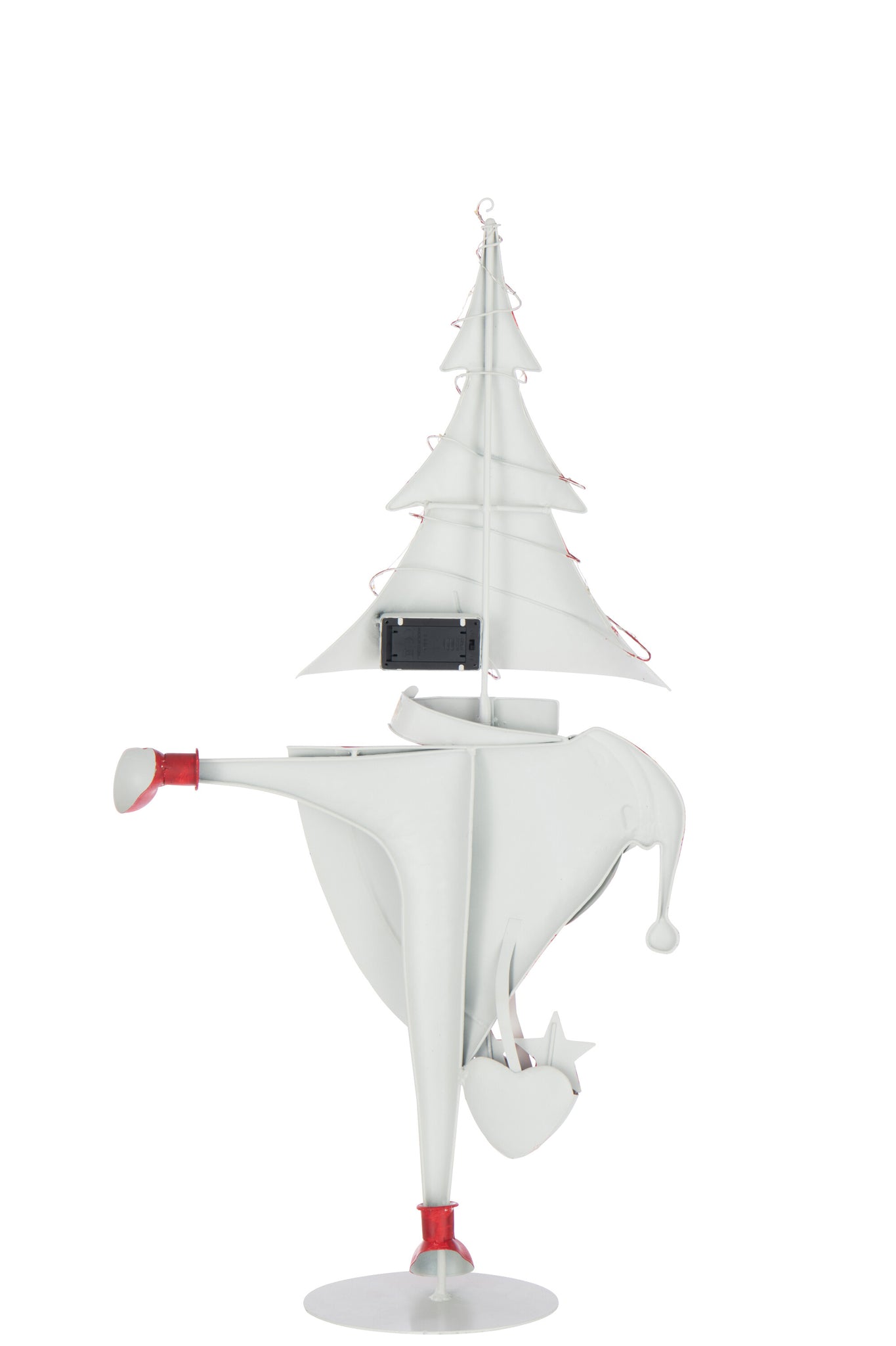 Kerstman Led Boom IJzer Kerst Rood/Wit Groot