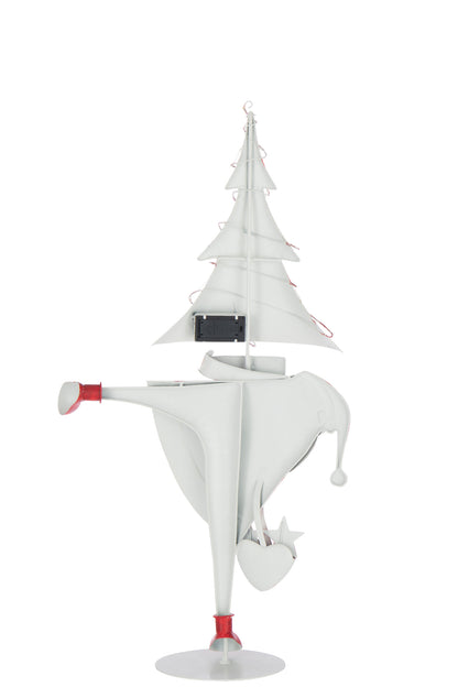 Kerstman Led Boom IJzer Kerst Rood/Wit Groot
