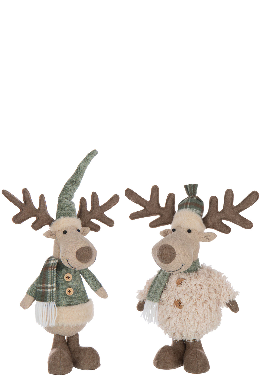 Eland Sjaal Polyester Gebroken Wit/Groen Assortiment Van 2