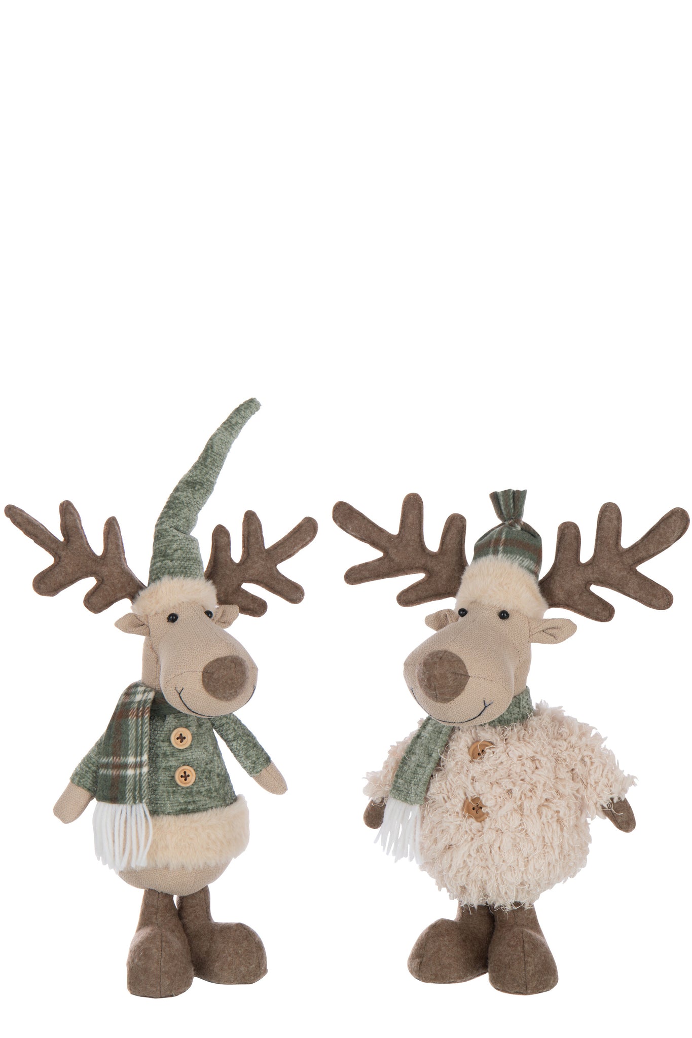 Eland Sjaal Polyester Gebroken Wit/Groen Assortiment Van 2