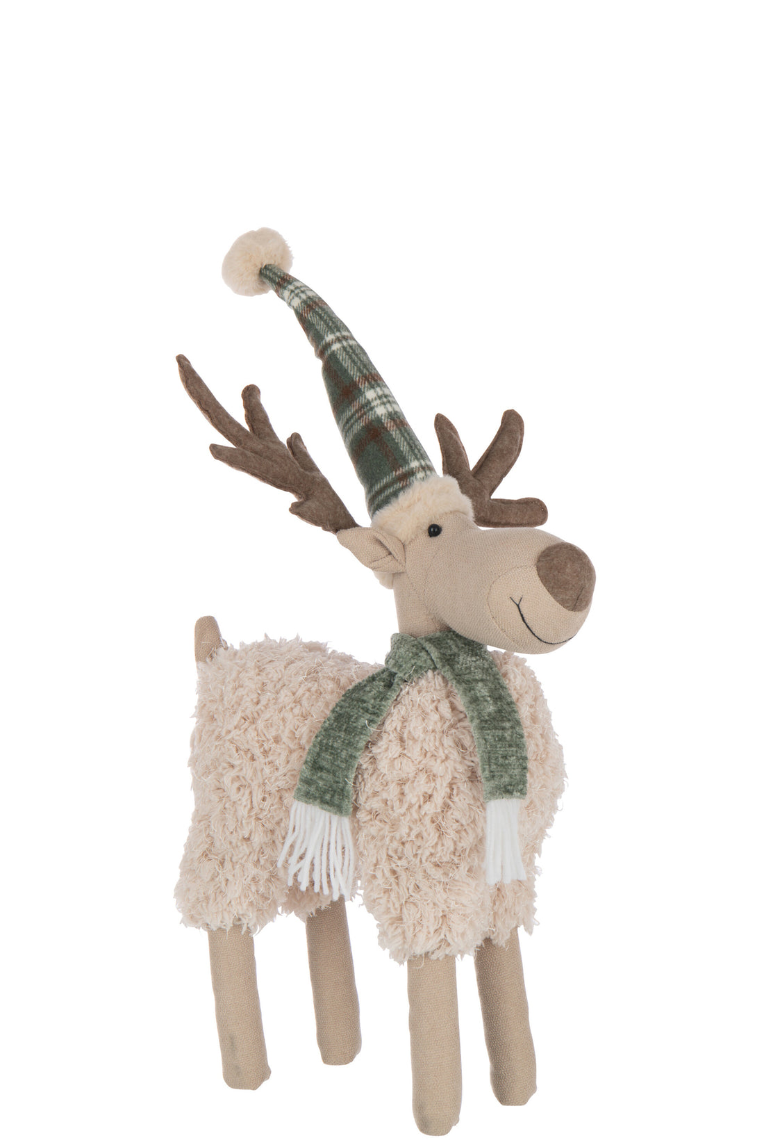 Eland Sjaal Polyester Gebroken Wit/Groen Groot