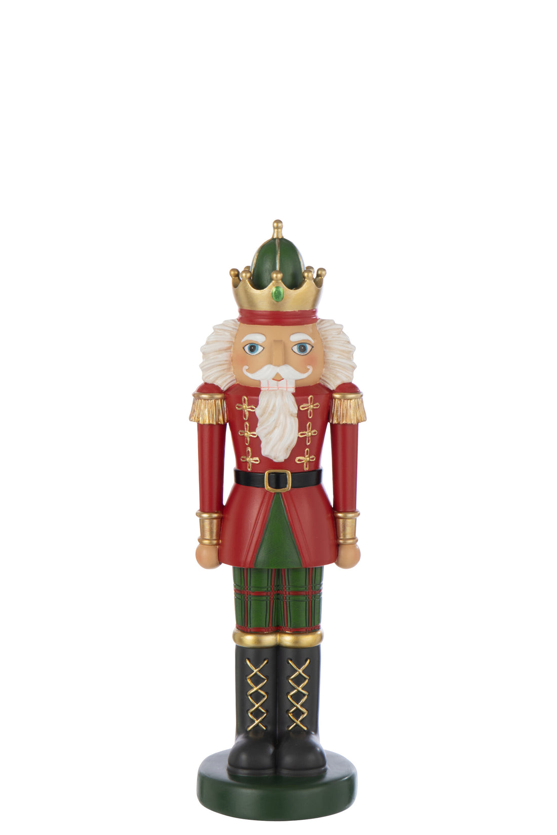 Notenkraker op voet Limepoeder Kerst Rood/Donkergroen Groot