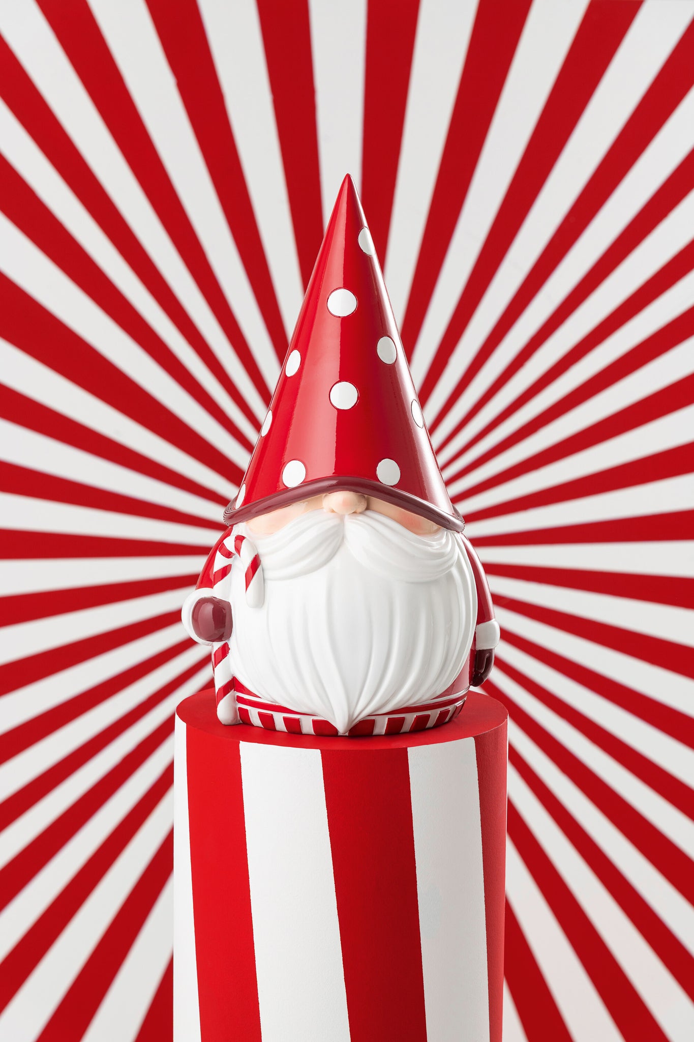 Kerstman stippen limoenpoeder Kerst Rood/Wit