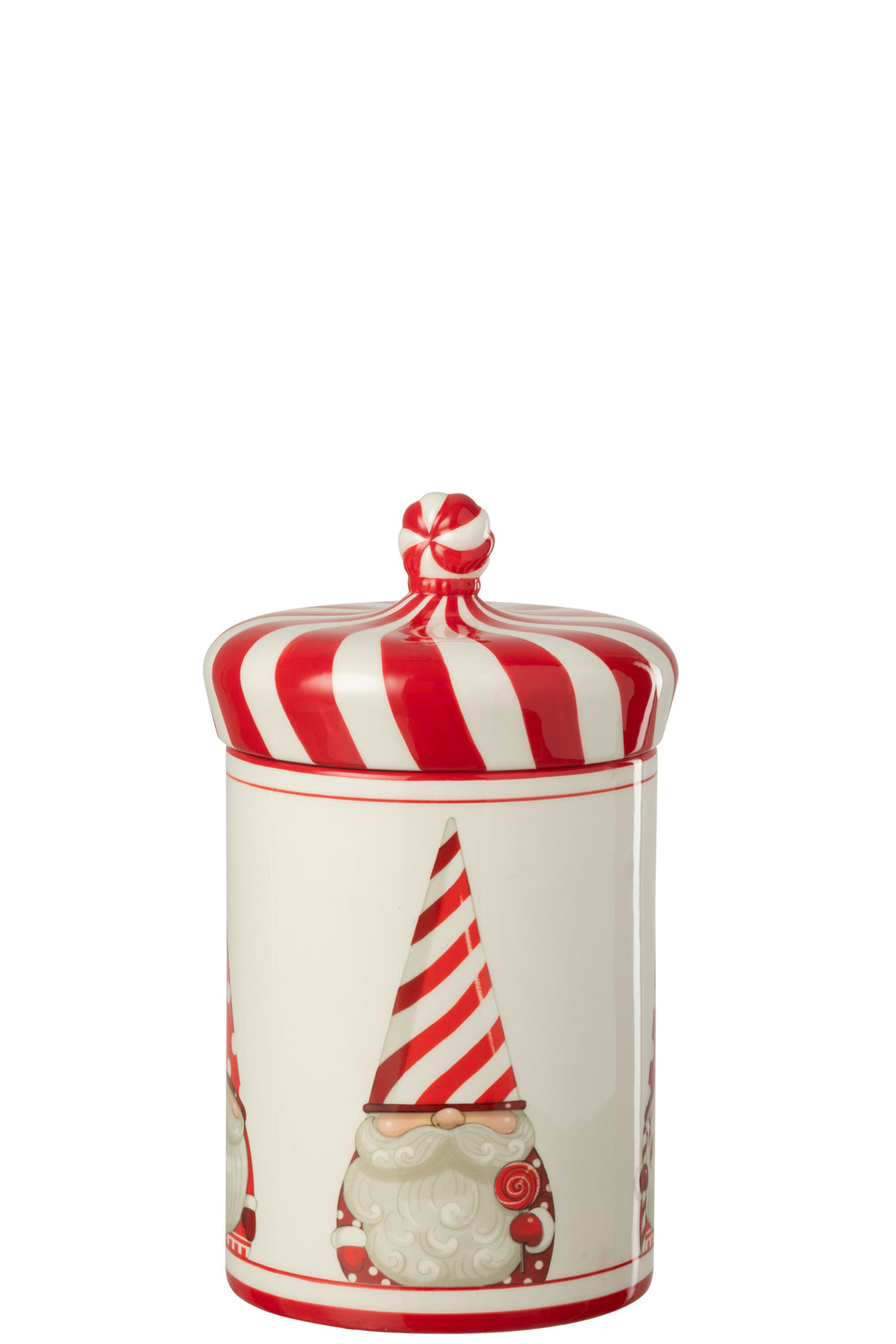 Pot Decoratieve Kerstman Dolomiet Kerst Rood/Wit