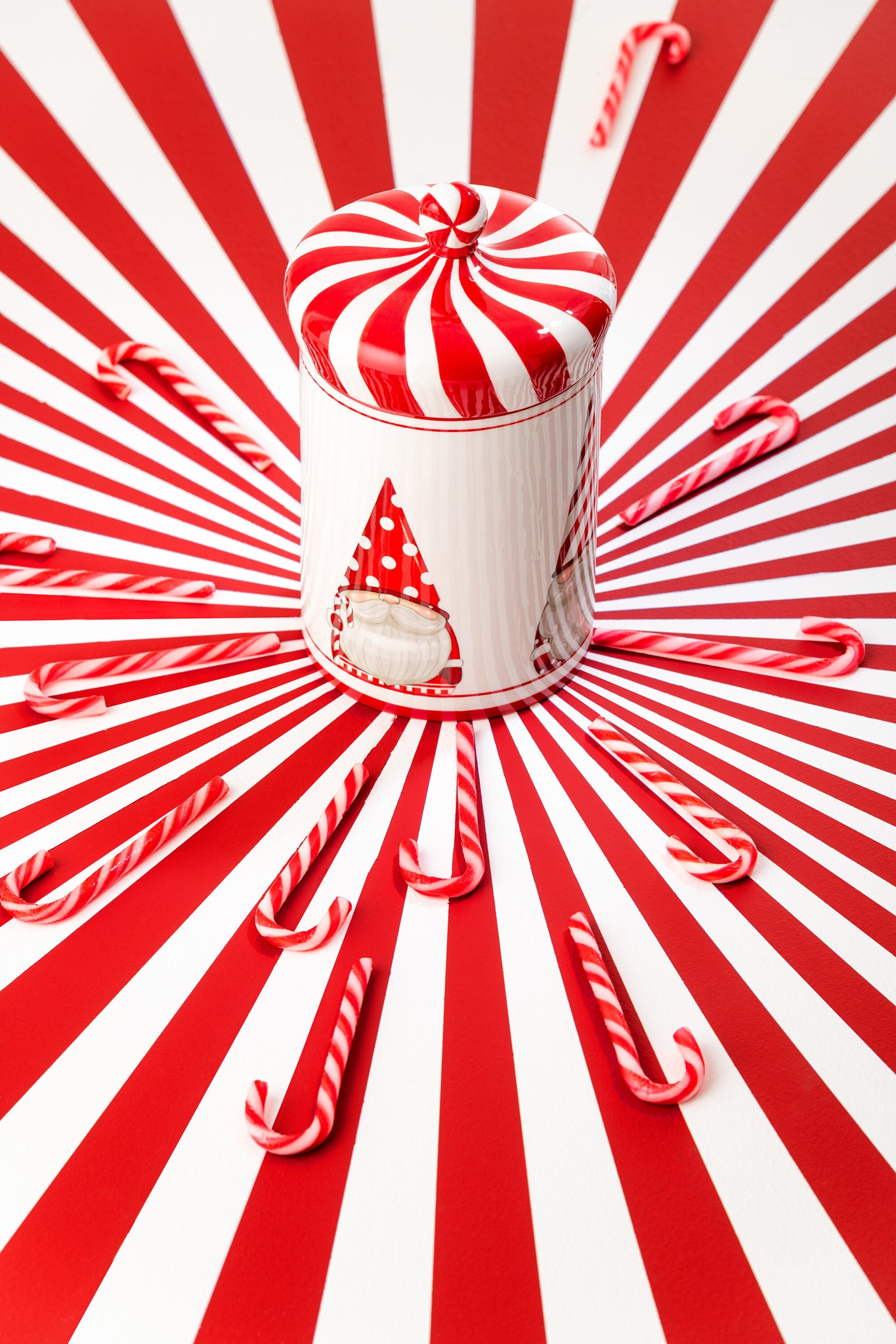 Pot Decoratieve Kerstman Dolomiet Kerst Rood/Wit