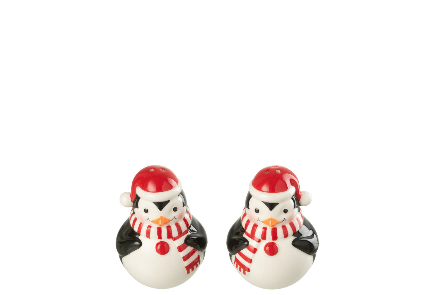Zout &amp; Peper Pinguïn Dolomiet Kerst Rood/Wit