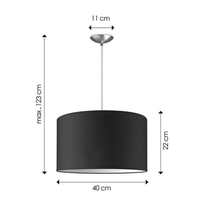 hanglamp Bling met lampenkap, E27, zwart, 40cm