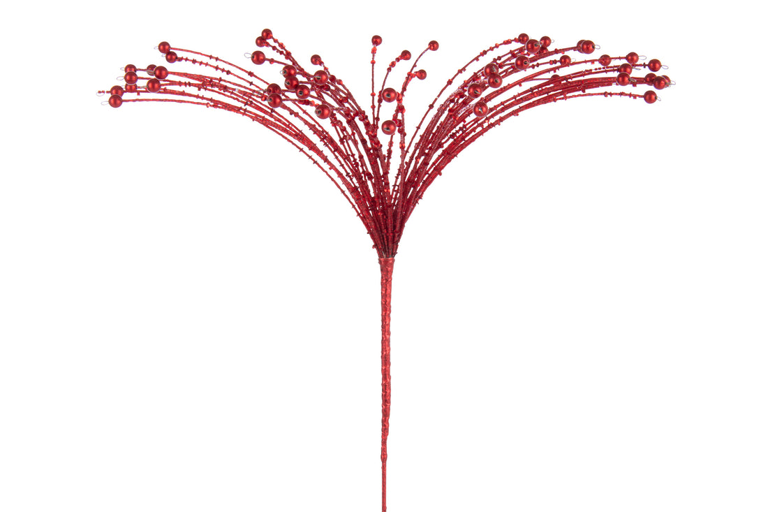 Decoratieve tak kralen/IJzeren Kerst Rood