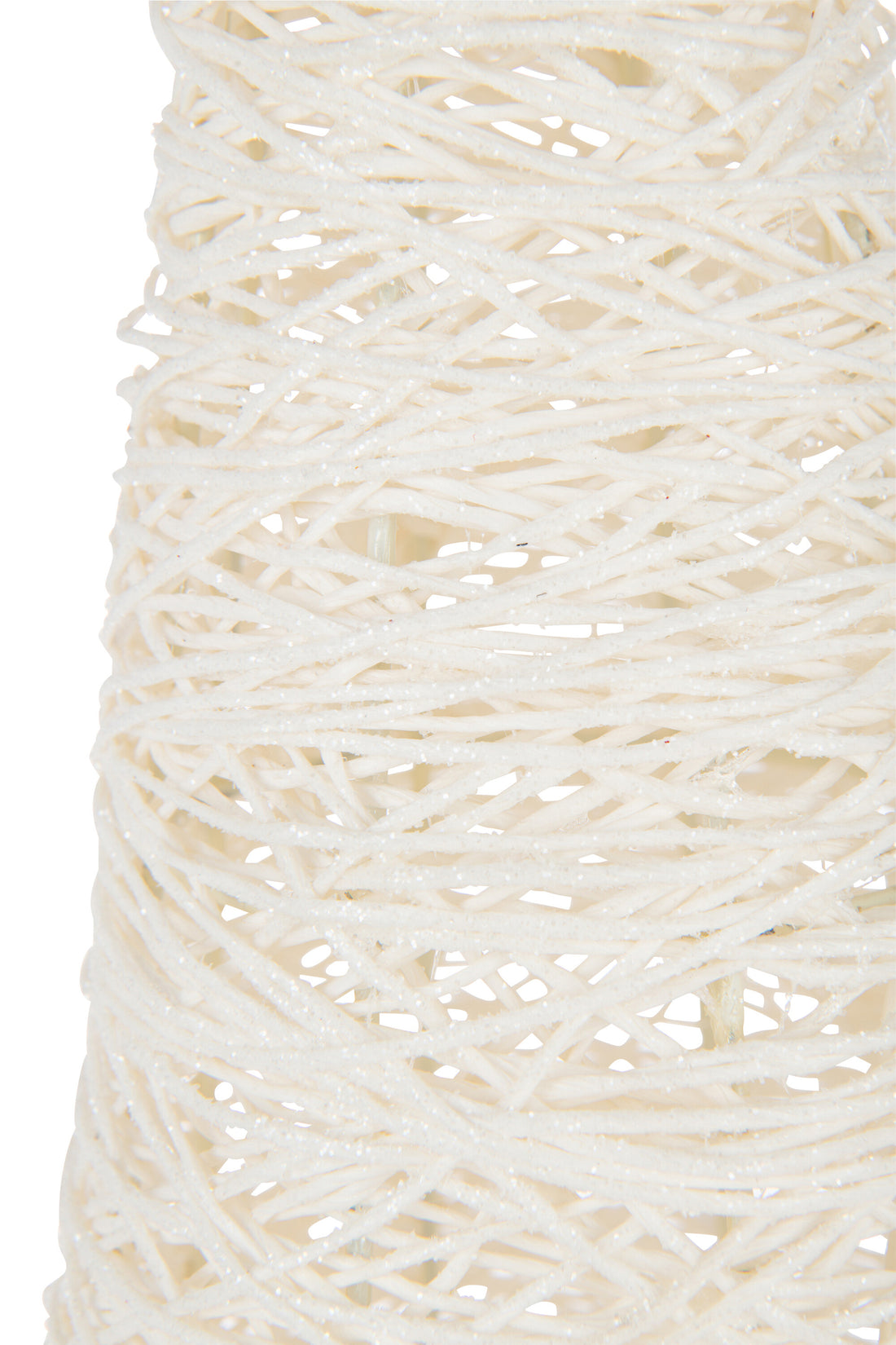 Kerstboom op metalen/papieren voet wit groot