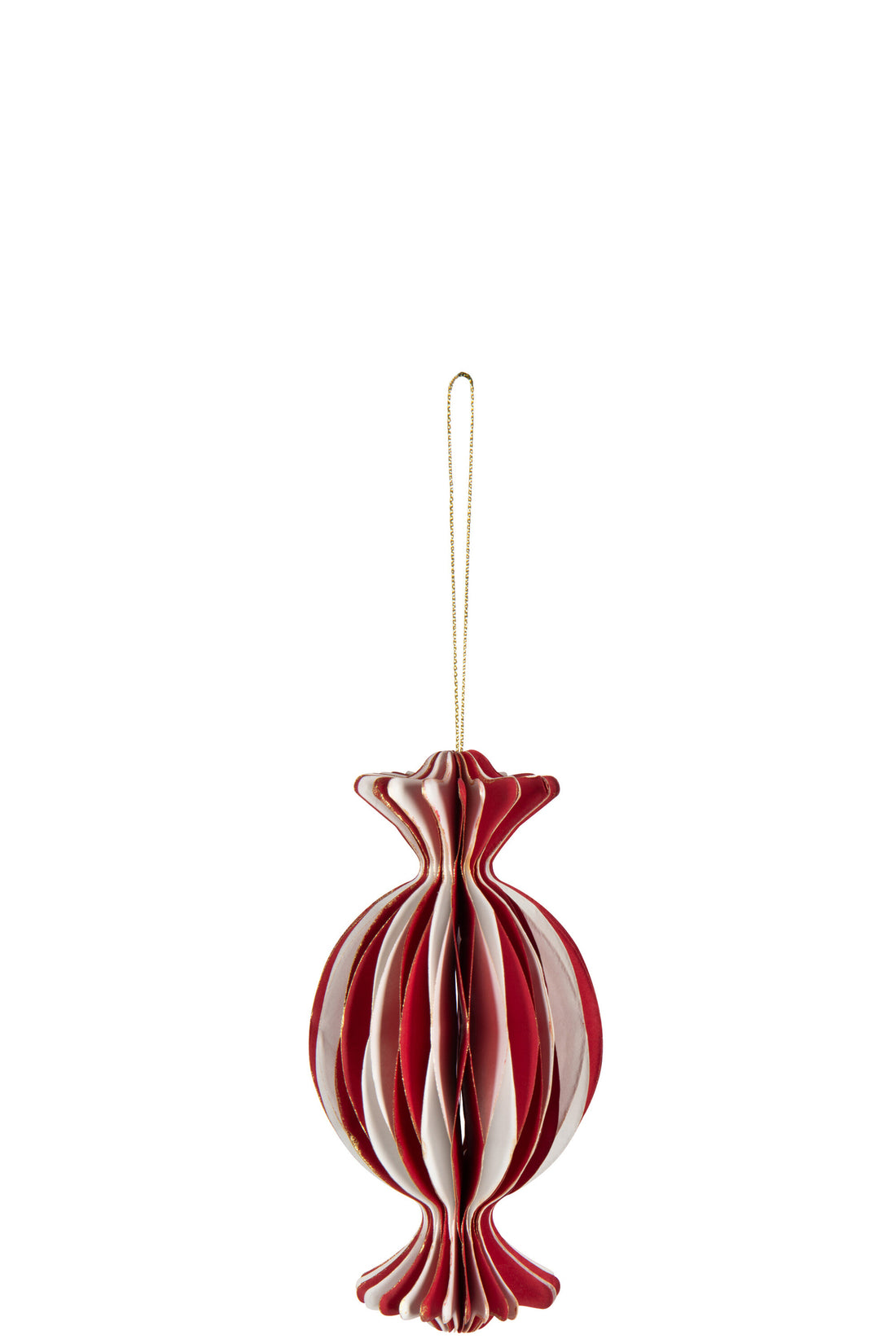 Hanger Candy Opvouwbaar Papier Wit/Kerst Rood Groot