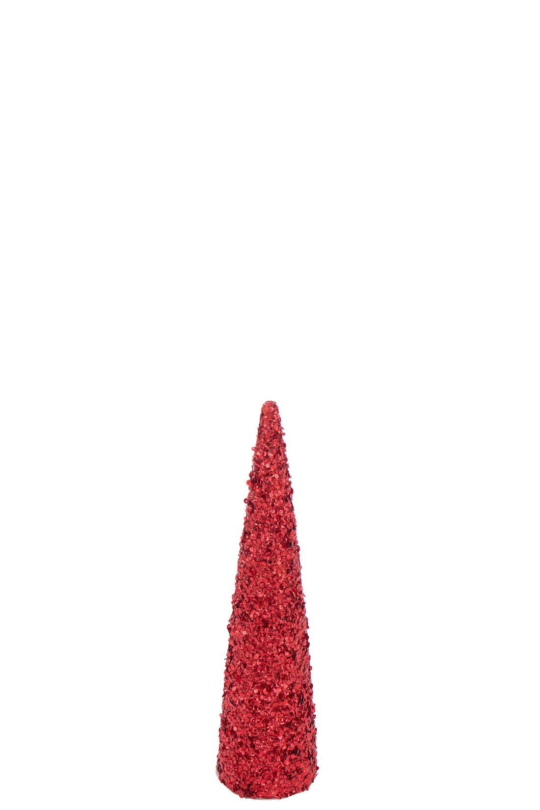 Kegel Pailletten Schuim Kerst Rood Medium