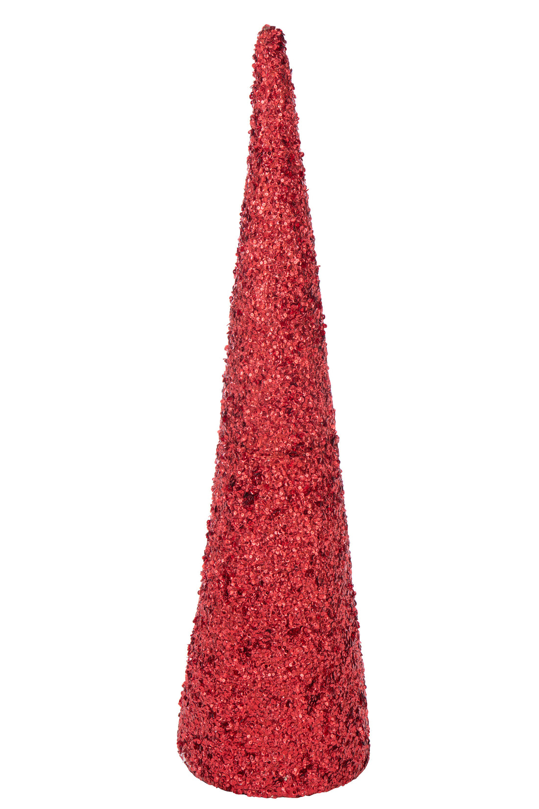 Kegel Pailletten Schuim Kerst Rood Groot