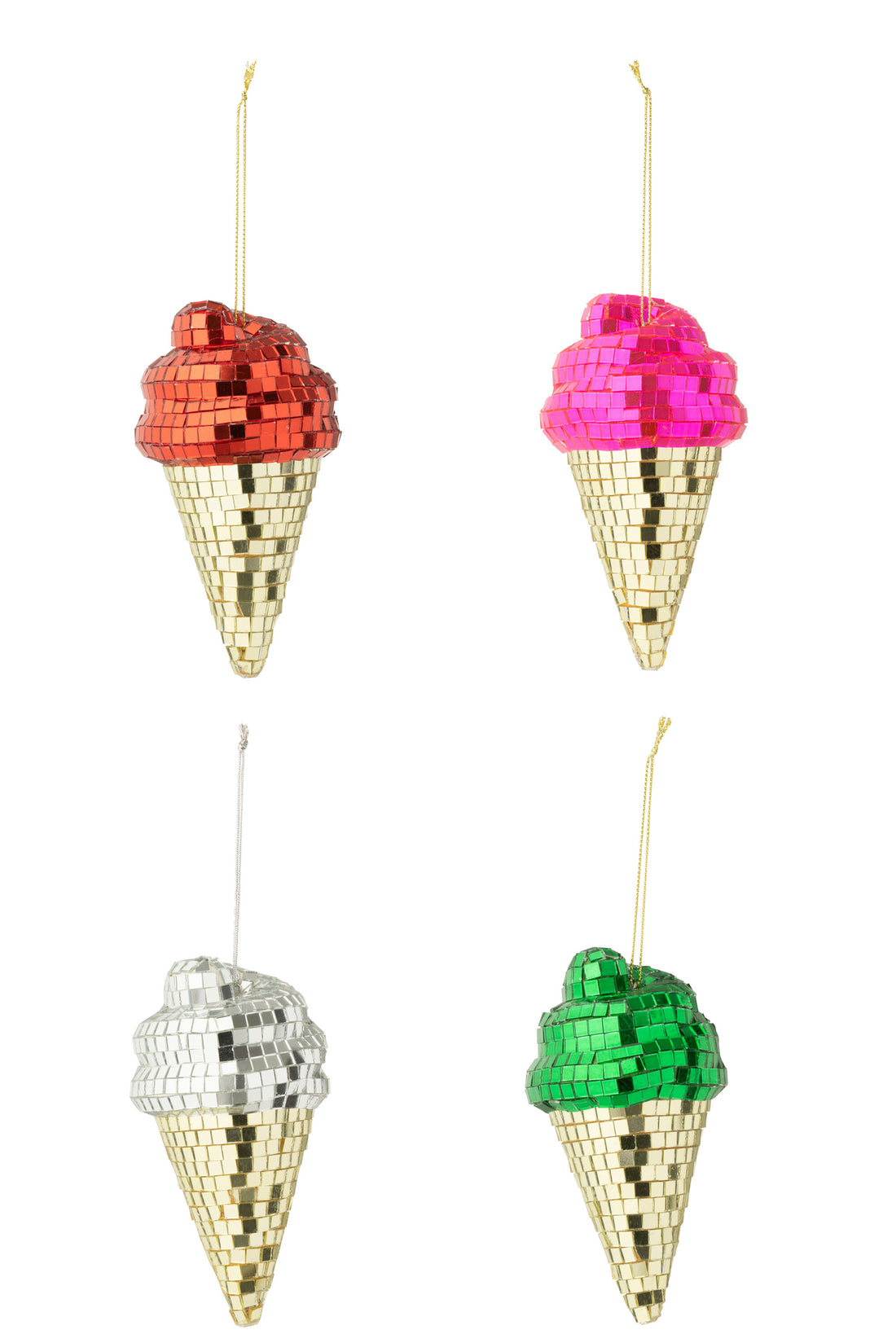 Hanger IJs Spiegel Schuim Multicolor Assortiment Van 4