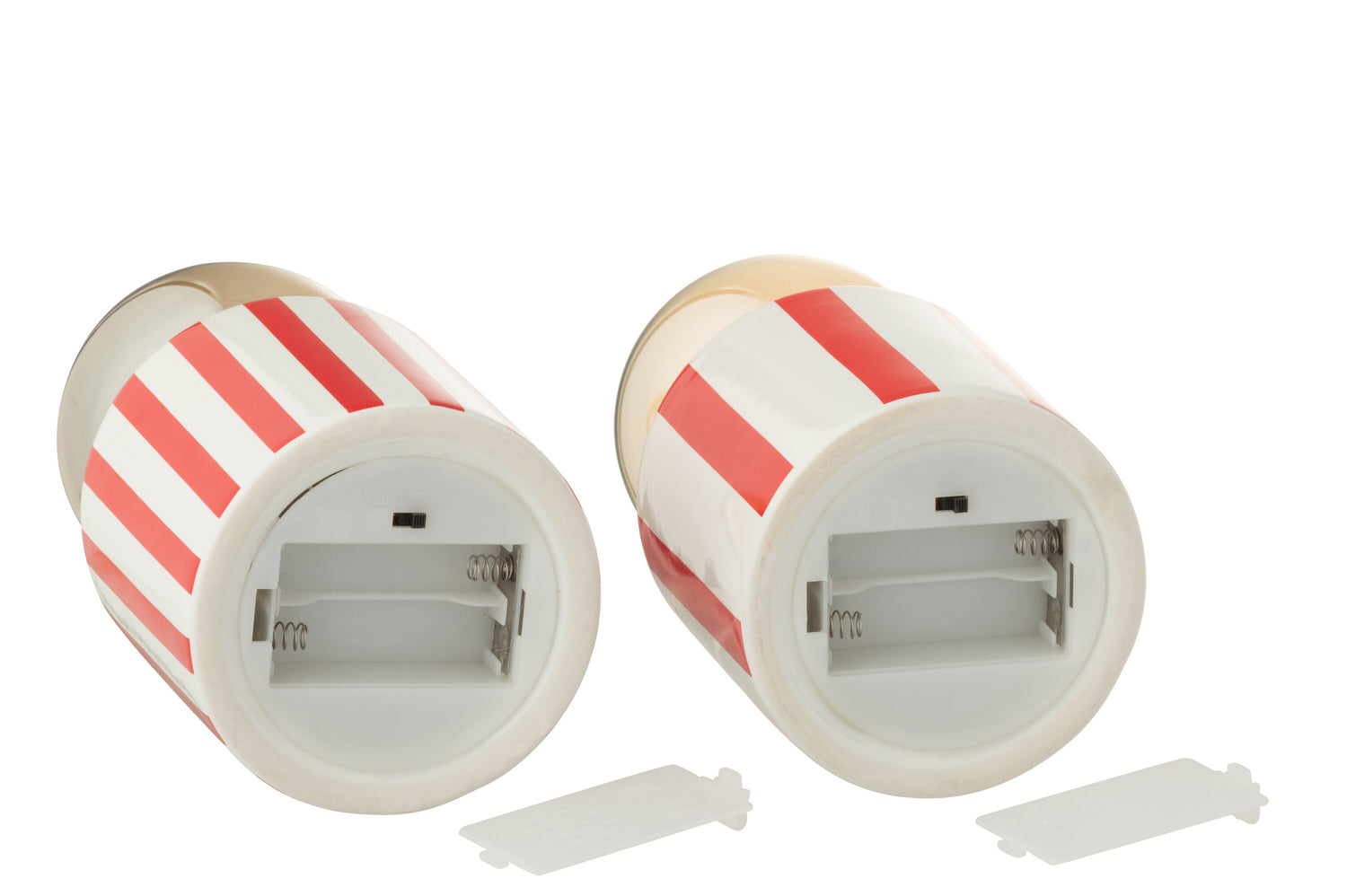 Tafellamp Gestreept Dolomiet Rood/Wit Assortiment Van 2