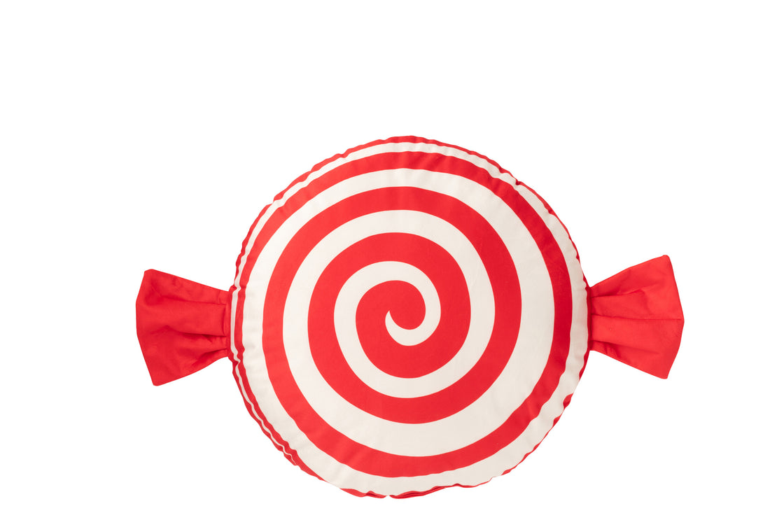 Kussen Candy Polyester Rood/Wit