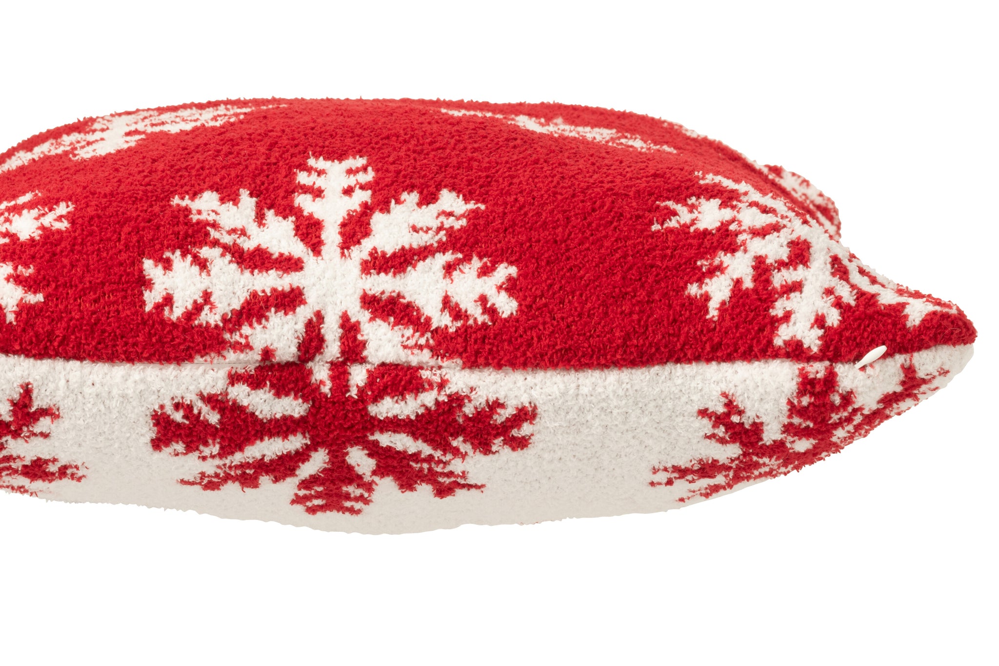 Kussen Sneeuwvlokken Polyester Rood/Wit