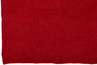 Deken Chenille Polyester Kerst Rood