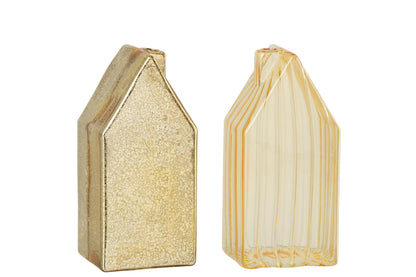 Huisglas Goudkleurig Groot Assortiment Van 2