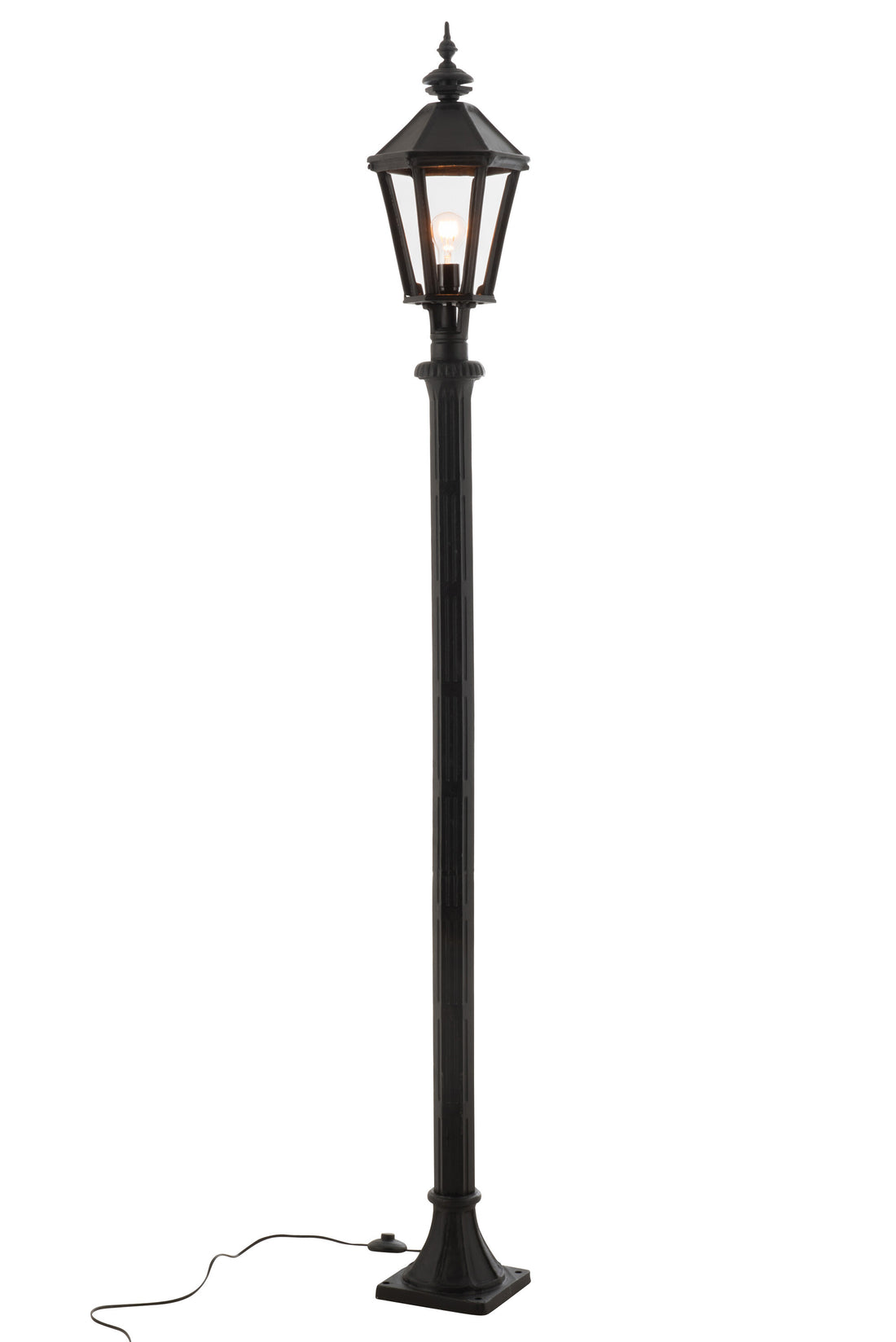 J-Line Lantaarn Paal Outdoor Gietijzer Zwart