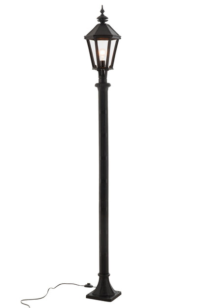 J-Line Lantaarn Paal Outdoor Gietijzer Zwart