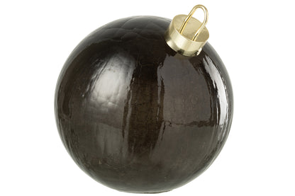 Kerstbal Led Glas Zwart Groot