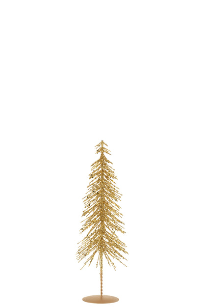 Kerstboom Glitters Plastic Goudkleurig Klein