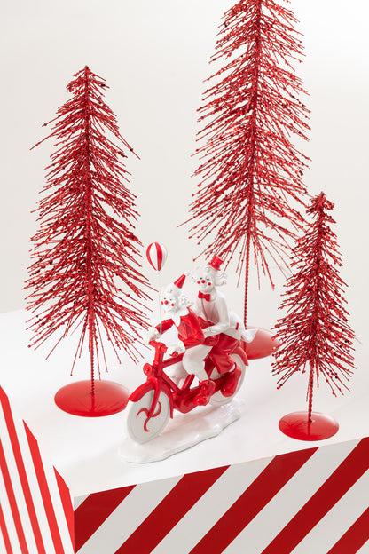 Kerstboom Glitters Plastic Kerst Rood Klein