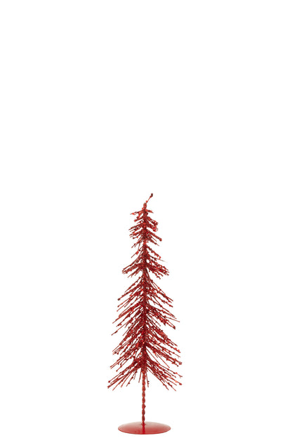 Kerstboom Glitters Plastic Kerst Rood Klein